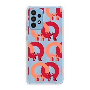 CaseCompany Dogs: Samsung Galaxy A52 Transparant Hoesje