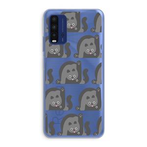 CaseCompany Cats: Xiaomi Redmi 9T Transparant Hoesje