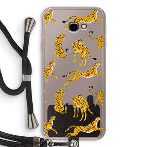 CaseCompany Luipaard: Samsung Galaxy J4 Plus Transparant Hoesje met koord