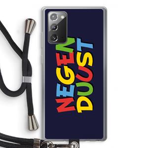 CaseCompany 90's One: Samsung Galaxy Note 20 / Note 20 5G Transparant Hoesje met koord