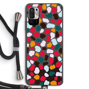 CaseCompany Colored Giraffe: Xiaomi Redmi Note 10 5G Transparant Hoesje met koord