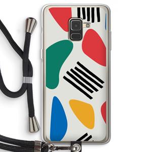 CaseCompany Illustratieve pop 1: Samsung Galaxy A8 (2018) Transparant Hoesje met koord