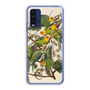 CaseCompany Carolinaparkiet: Xiaomi Redmi 9T Transparant Hoesje