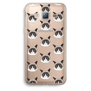 CaseCompany It's a Purrr Case: Samsung Galaxy J3 (2016) Transparant Hoesje
