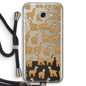 CaseCompany Alpacas: Samsung Galaxy A5 (2017) Transparant Hoesje met koord