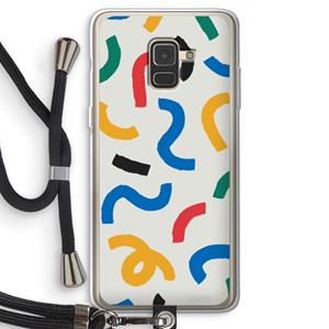 CaseCompany Illustratieve pop 2: Samsung Galaxy A8 (2018) Transparant Hoesje met koord