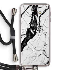 CaseCompany Witte marmer 2: Samsung Galaxy J4 Plus Transparant Hoesje met koord