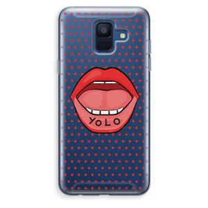 CaseCompany Yolo Denise: Samsung Galaxy A6 (2018) Transparant Hoesje