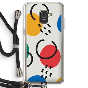 CaseCompany Illustratieve pop 3: Samsung Galaxy A8 (2018) Transparant Hoesje met koord