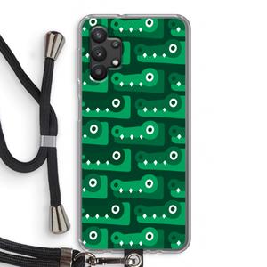 CaseCompany Crocs: Samsung Galaxy A32 5G Transparant Hoesje met koord