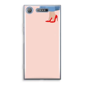CaseCompany High heels: Sony Xperia XZ1 Transparant Hoesje