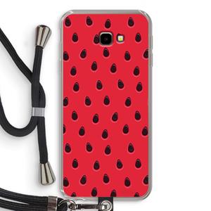 CaseCompany Watermelon: Samsung Galaxy J4 Plus Transparant Hoesje met koord