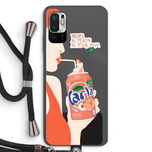 CaseCompany Peach please!: Xiaomi Redmi Note 10 5G Transparant Hoesje met koord