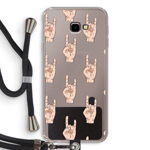 CaseCompany Rock: Samsung Galaxy J4 Plus Transparant Hoesje met koord
