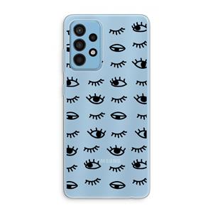 CaseCompany Eye pattern #2: Samsung Galaxy A52 Transparant Hoesje
