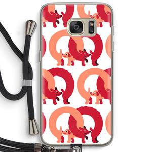 CaseCompany Dogs: Samsung Galaxy S7 Transparant Hoesje met koord