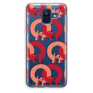 CaseCompany Dogs: Samsung Galaxy A6 (2018) Transparant Hoesje