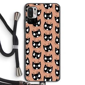 CaseCompany Kat: Xiaomi Redmi Note 10 5G Transparant Hoesje met koord