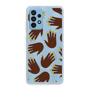 CaseCompany Hands dark: Samsung Galaxy A52 Transparant Hoesje