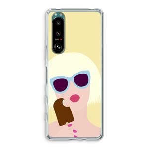 CaseCompany Ice cream: Sony Xperia 5 III Transparant Hoesje