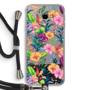 CaseCompany Tropisch 2: Samsung Galaxy J4 Plus Transparant Hoesje met koord