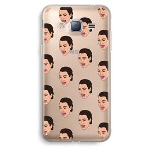 CaseCompany Ugly Cry Call: Samsung Galaxy J3 (2016) Transparant Hoesje