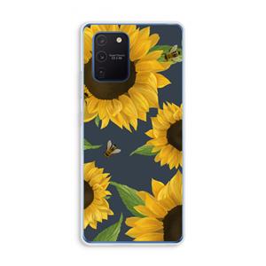 CaseCompany Sunflower and bees: Samsung Galaxy Note 10 Lite Transparant Hoesje