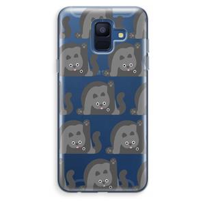 CaseCompany Cats: Samsung Galaxy A6 (2018) Transparant Hoesje