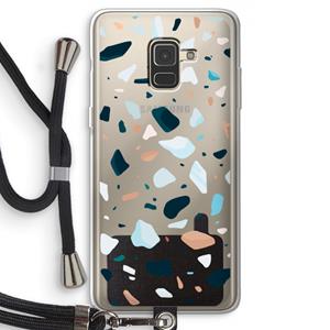 CaseCompany Terrazzo N°13: Samsung Galaxy A8 (2018) Transparant Hoesje met koord