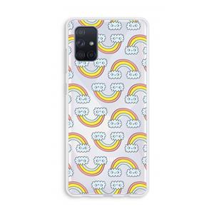 CaseCompany Regenboog: Galaxy A71 Transparant Hoesje