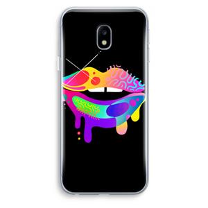 CaseCompany Lip Palette: Samsung Galaxy J3 (2017) Transparant Hoesje