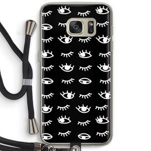 CaseCompany Eye pattern #3: Samsung Galaxy S7 Transparant Hoesje met koord