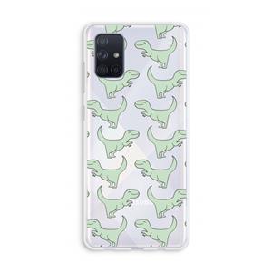 CaseCompany Dinos: Galaxy A71 Transparant Hoesje