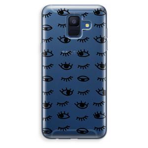 CaseCompany Eye pattern #2: Samsung Galaxy A6 (2018) Transparant Hoesje