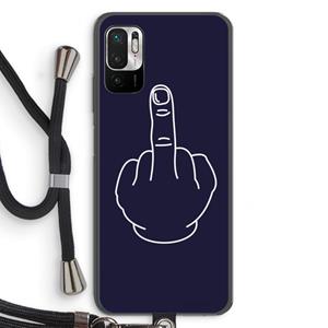 CaseCompany F**k U: Xiaomi Redmi Note 10 5G Transparant Hoesje met koord