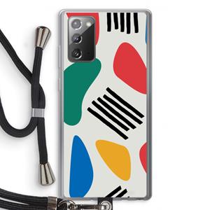 CaseCompany Illustratieve pop 1: Samsung Galaxy Note 20 / Note 20 5G Transparant Hoesje met koord