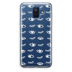 CaseCompany Eye pattern #3: Samsung Galaxy A6 (2018) Transparant Hoesje