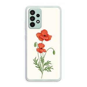 CaseCompany Red poppy: Samsung Galaxy A52s 5G Transparant Hoesje