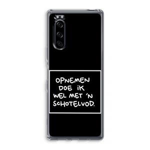 CaseCompany Schotelvod: Sony Xperia 5 Transparant Hoesje