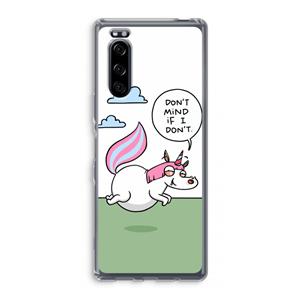CaseCompany Unicorn: Sony Xperia 5 Transparant Hoesje