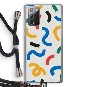 CaseCompany Illustratieve pop 2: Samsung Galaxy Note 20 / Note 20 5G Transparant Hoesje met koord