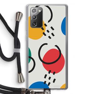 CaseCompany Illustratieve pop 3: Samsung Galaxy Note 20 / Note 20 5G Transparant Hoesje met koord