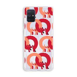 CaseCompany Dogs: Galaxy A71 Transparant Hoesje