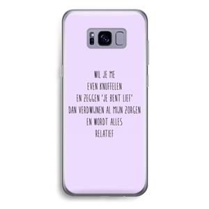 CaseCompany Relatief: Samsung Galaxy S8 Plus Transparant Hoesje