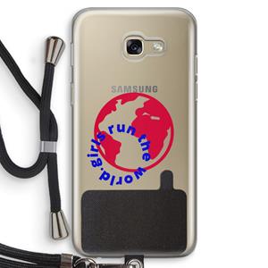 CaseCompany Run The World: Samsung Galaxy A5 (2017) Transparant Hoesje met koord