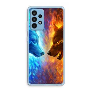 CaseCompany Fire & Ice: Samsung Galaxy A52 Transparant Hoesje