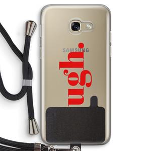 CaseCompany Ugh: Samsung Galaxy A5 (2017) Transparant Hoesje met koord
