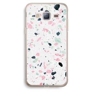 CaseCompany Terrazzo N°3: Samsung Galaxy J3 (2016) Transparant Hoesje