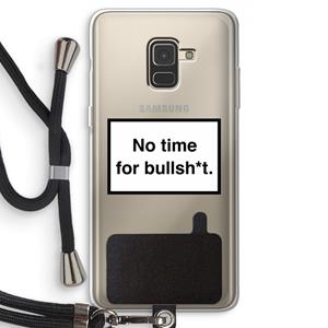 CaseCompany No time: Samsung Galaxy A8 (2018) Transparant Hoesje met koord