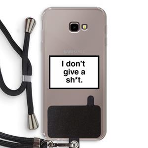 CaseCompany Don't give a shit: Samsung Galaxy J4 Plus Transparant Hoesje met koord
